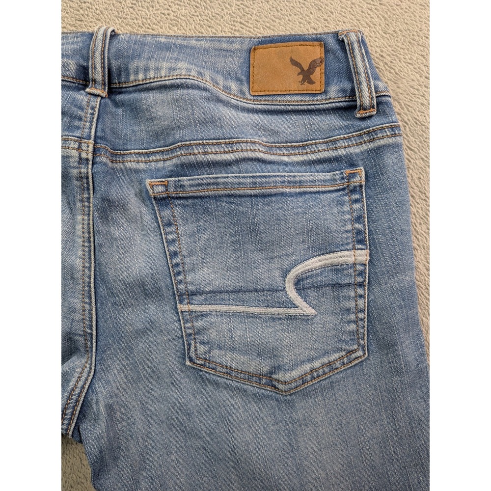 American Eagle Super Stretch Artist Flare Jeans Medium Wash Women 28x32